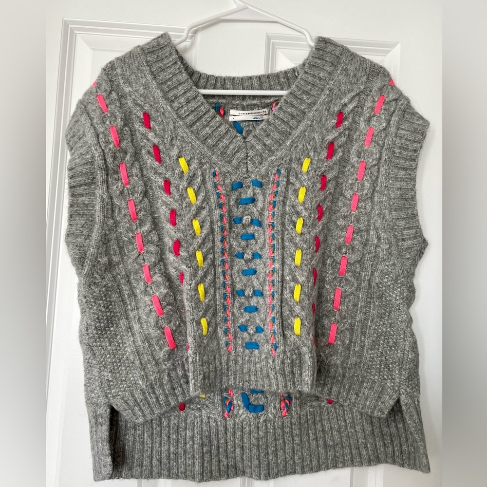 Anthropologie Ribbon Sweater, brand new, never worn